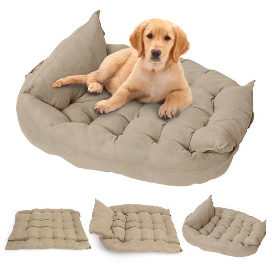 3-in-1 Dog Bed Comfortable Pet Mat Sofa Machine Washable Dogs Kennel Sleeping Bed