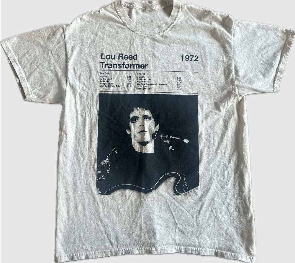 

Lou Reed Transformer Track List Heavy Cotton T Shirt Full Size S-5XL Unisex T-Shirt XXXXL