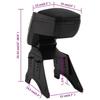 VidaXL Accoudoir de voiture universel noir 13x33x(33-53) cm ABS 154644