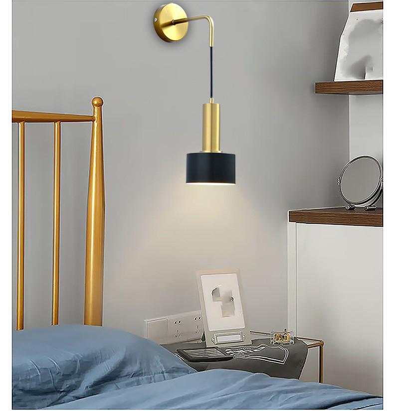 Nordic Minimalist Metal Wall Lamp for Bedroom, Living Room, and Hotel Rooms