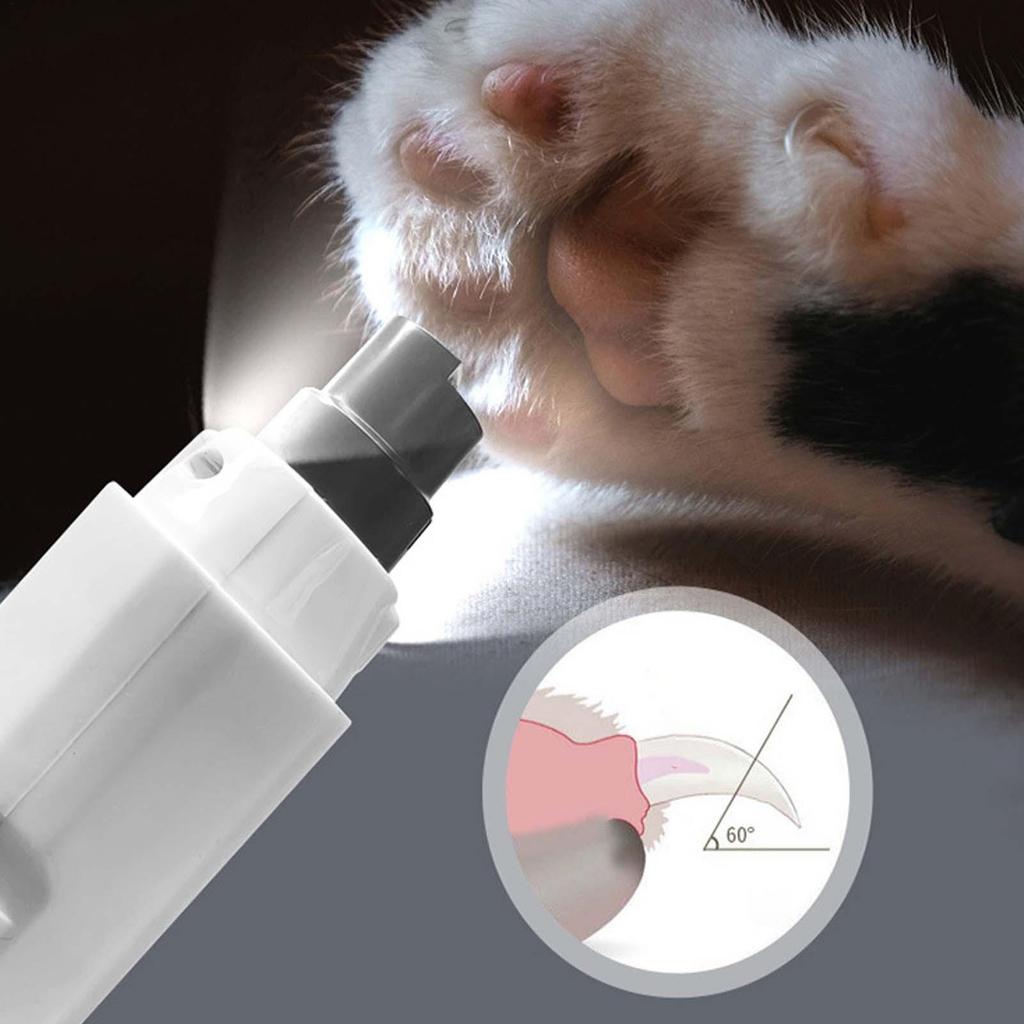 Dog Nail Grinder Quiet Kitten Paws Trimmers USB Rechargeable Quiet 5-Speed Grinder Electric Paw Care Tool For Pets Dog Cat