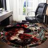 1PC Witch Skull Office Round Area Rug, Mat Suitable For Office, Under Office Chairs Bedroom Living Room Home Decor, Room Deco