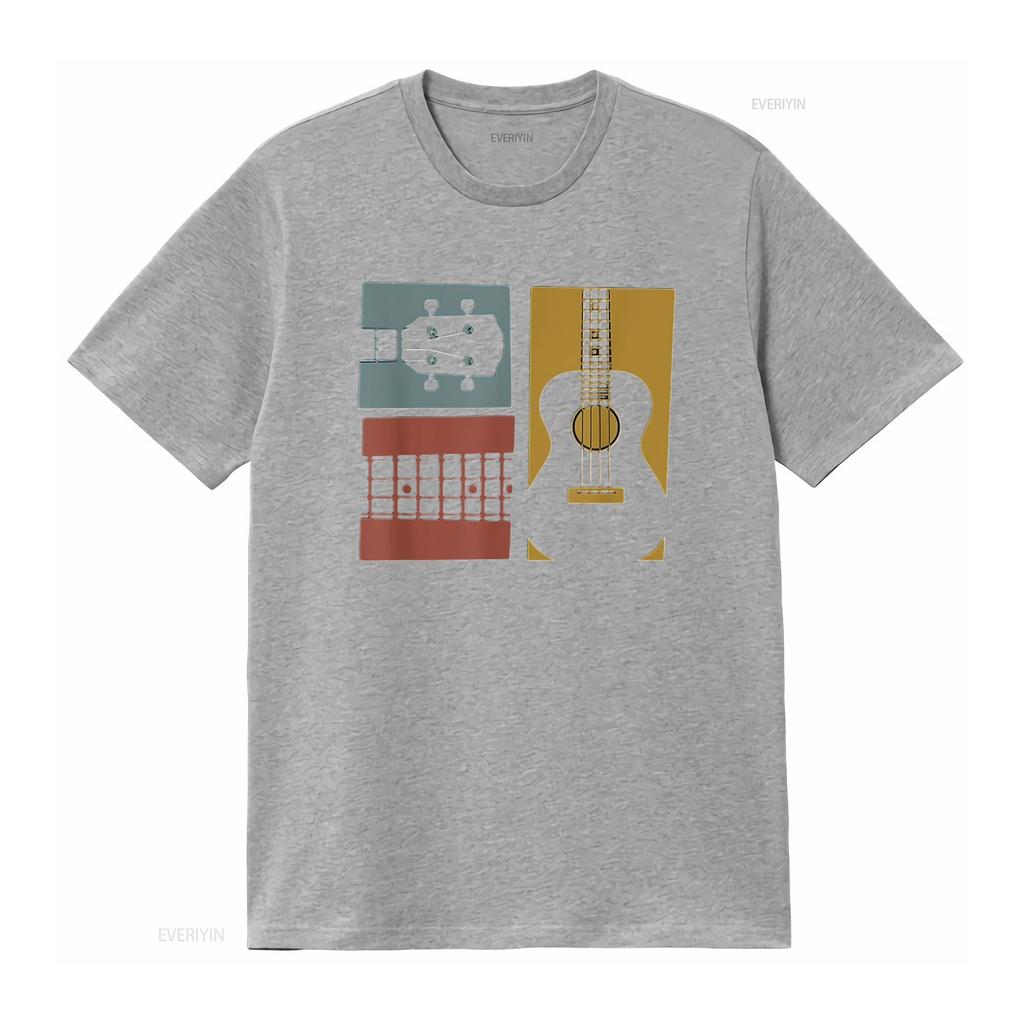 Mens Vintage Ukulele Guitar T Shirt Uke Player Musician s White 2X Large vintage Washed streetwear Top For Everyday Wear Casual
