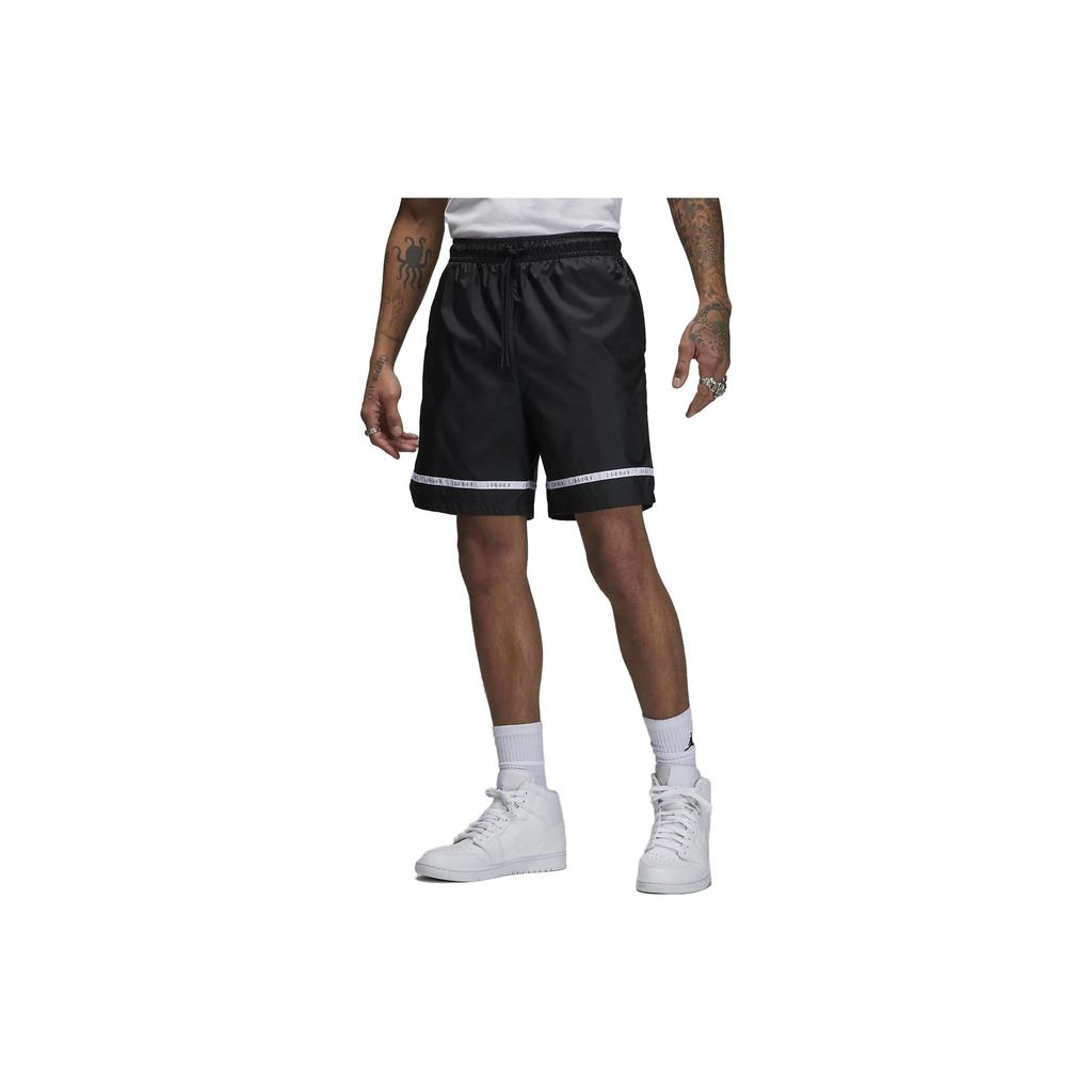 Jordan Essentials Sports Woven Drawstring Mid-Waist Shorts Men Bottoms Black DX9692-010