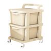 Cart with Storage Drawer, Rolling Wheels, Space-Saving Craft Container,