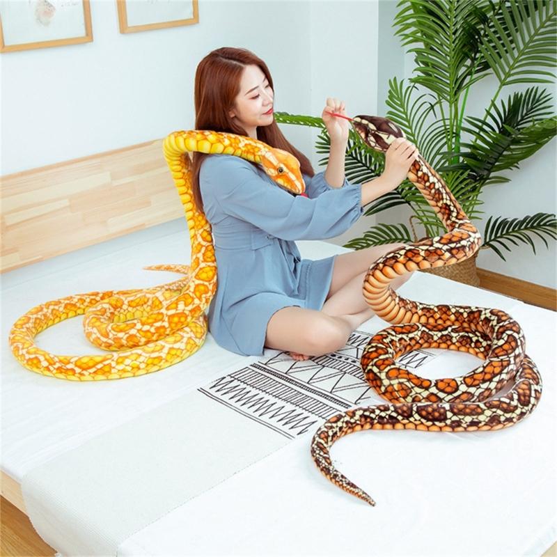 Oversized Snake Prank Toy Stuffed Animals Toy for Adult Halloween Stuffed Snake Figure Toy Prank for Kids