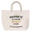 Rope Handle Beach Bag Property of the Best Retiree Tote Bag Gift Woman Colleague Humor Retr | Large Transport Bag &; Sport