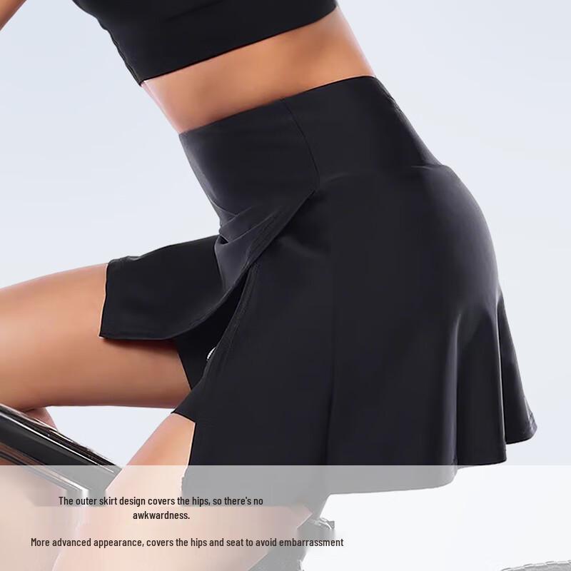 Ousen Women's Slim-Fit Cycling Skirt Shorts with Silicone Pad