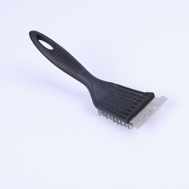 

Пластиковая щетка для барбекю с длинной ручкой для чистки гриля — инструмент 3 в 1 для чистки на пикнике на открытом воздухе. Small wire brush