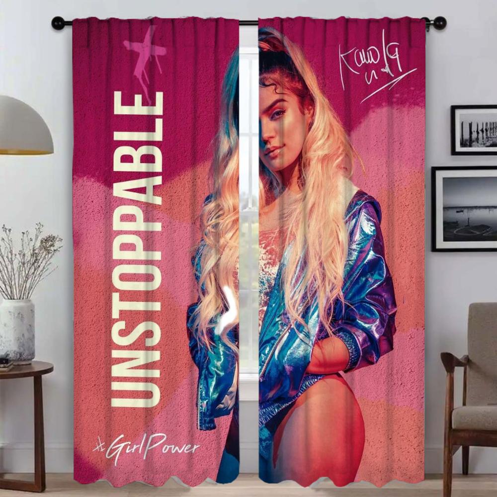 

Домашний интерьер Шторы 2 шт. Karols G Раздел Гостиная Шторы Оттенки Шторы для Спальни Хэллоуин Украшения Кухня W50xH70cmx2pcs-CL