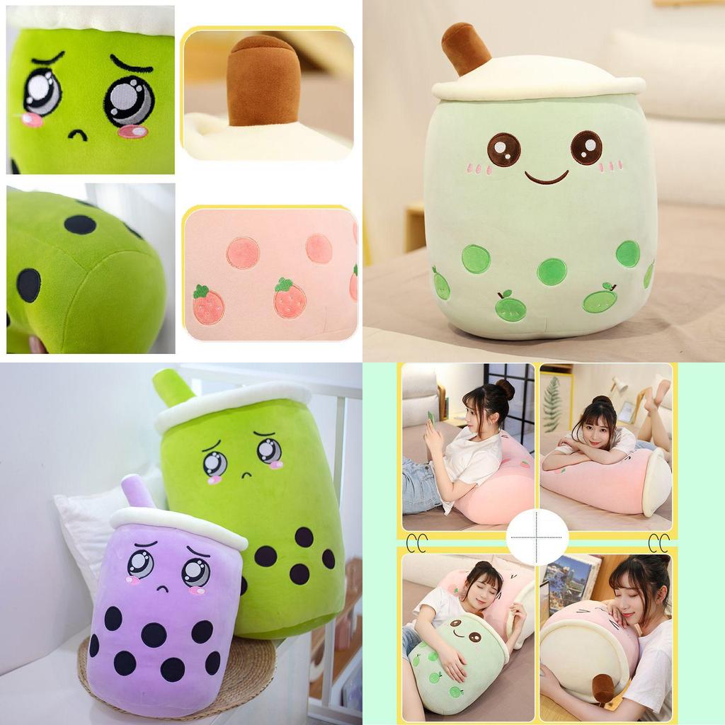 Süßes Bubble Tea Boba Tasse Plüschkissen Kissen Ideal für Geschenke und Spielzeit