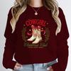 Fashion Hoodeless Sweatshirt Cowgirl Christmas Club Making