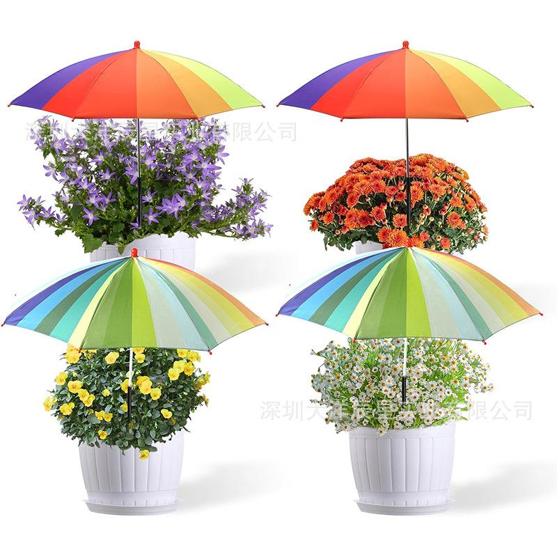 Popular Plant Sunshade Flower Potted Plant Sunscreen Umbrella Heat Insulation Outdoor Plant Floor Insert Umbrella Company