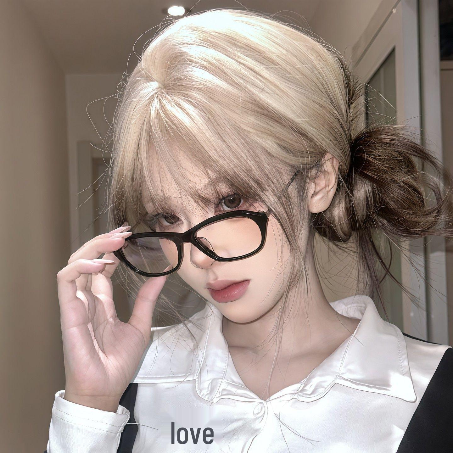 Парик сиамской кошки: Длинные прямые волосы в стиле Лолита, парижский градиент от белого к черному