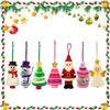 Fun Christmas Button Making Set Reusable Small Xmas Hanging Ornament Creative Button Decorations for Holiday Stocking Filler