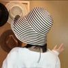 Women Sun Hat Striped Print Wide Brim UV Protection Hat Lightweight Breathable Summer Beach Basin Hat Versatile Accessory