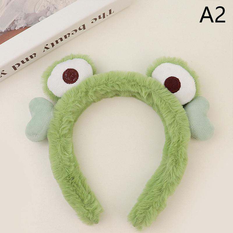 Krásné žabí oči čelenky měkké plyšové zabalené pro ženy mytí obličeje make-up elastický vlasový pásek čelenka vlasové doplňky