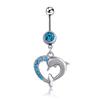 Sexy Female Navel Ring Dolphin Shark Hippocampus Anchor Ocean Navel Buckle