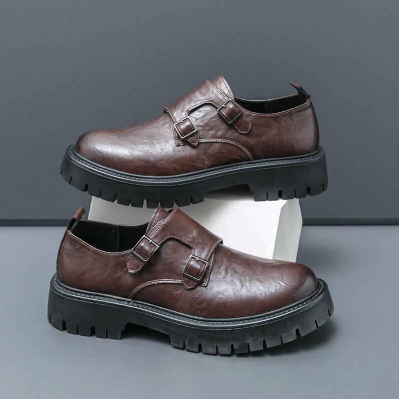 Mote Italienske sko med tykk såle og høydeøkning, allsidige formelle herresko for forretningsbruk, eksklusive bankettsko for herre