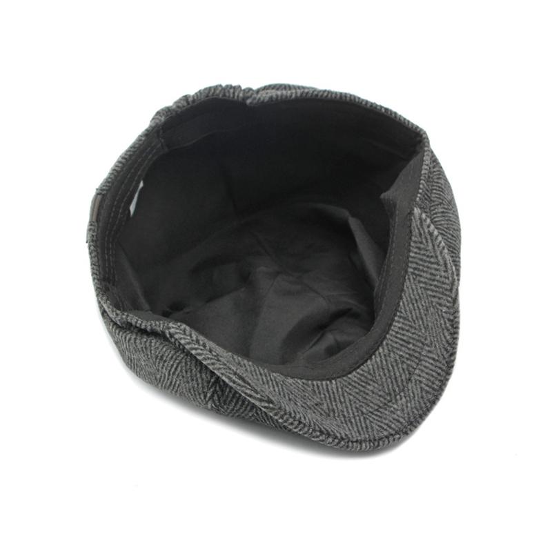 Wool Octagonal Cap Men's Spring Autumn Winter Retro Newsboy Cap