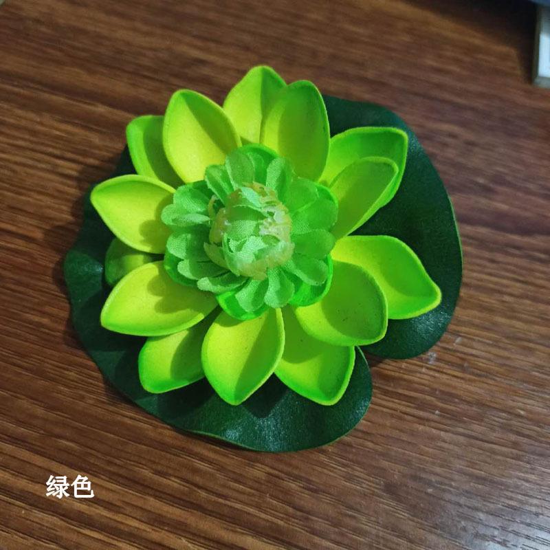 6PCS Floating Plants Water Lily White Artificial Lotus Flower Leaf Pond Garden Pool Decor Plastic Simulation Plant
