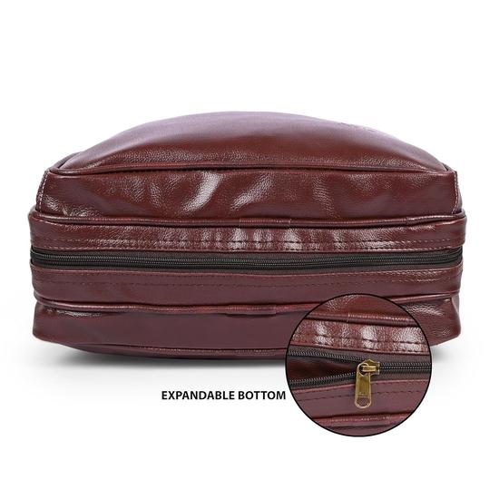 ADISA Laptop Messenger Office Bag Briefcase for Work for Men (LB6051-BRO)