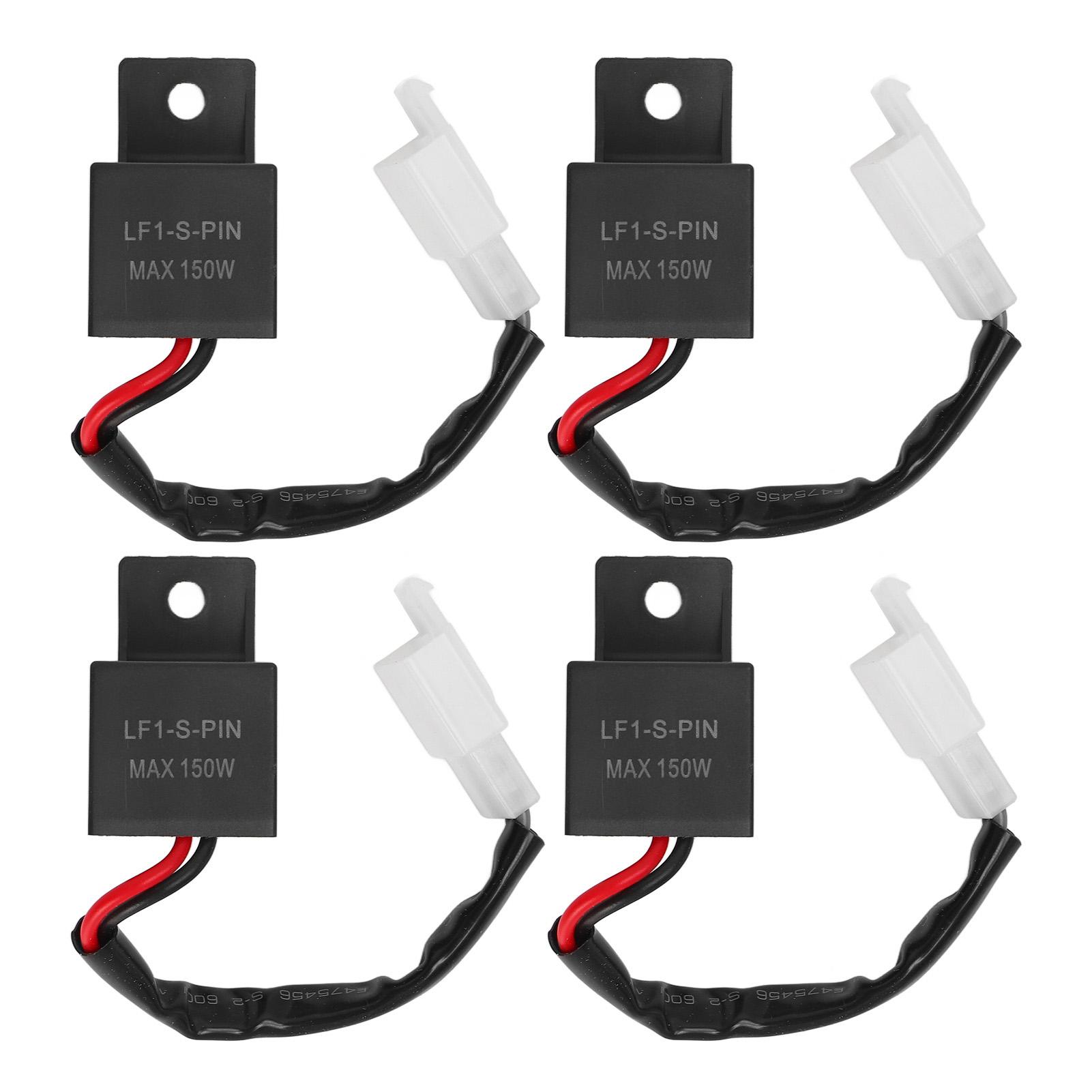 

4 Pcs Electronic LED Flasher Relay 2 Pin 150W Waterproof LED Turn Signal Flash Relay for Motorcycle 12V