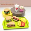 Cartoon Simulation Fast Food Toy Set Miniature Hamburger French Frie Kitchen Model Pretend Play Set Children Kids Education Gift