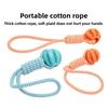 Pet Toy Dog, Biting Cotton Rope, Hand-pulled Leaky Food Ball, Teething, Teeth Cleaning, Dog Training, Interactive and Educational Toy Ball