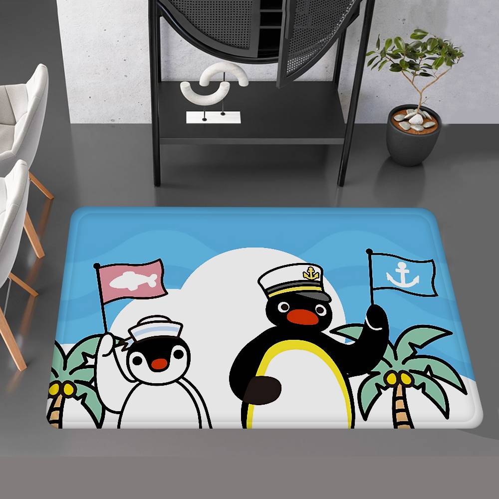 Funny P-PinguS Cute Cartoon Entrance Door Mat Nordic Style Home Doormat Bathroom-Toilet Mats Bedroom Hotel Decor Mat