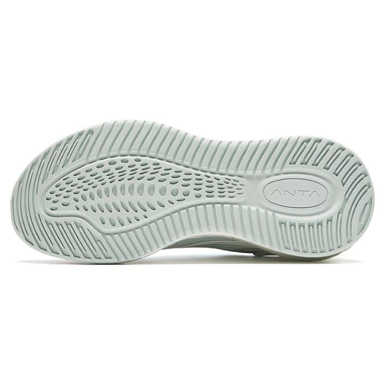 New Anta Running Collection Cushioned Slip Resistant Low Top Running Shoes Women's White Gray Green 922425537-9