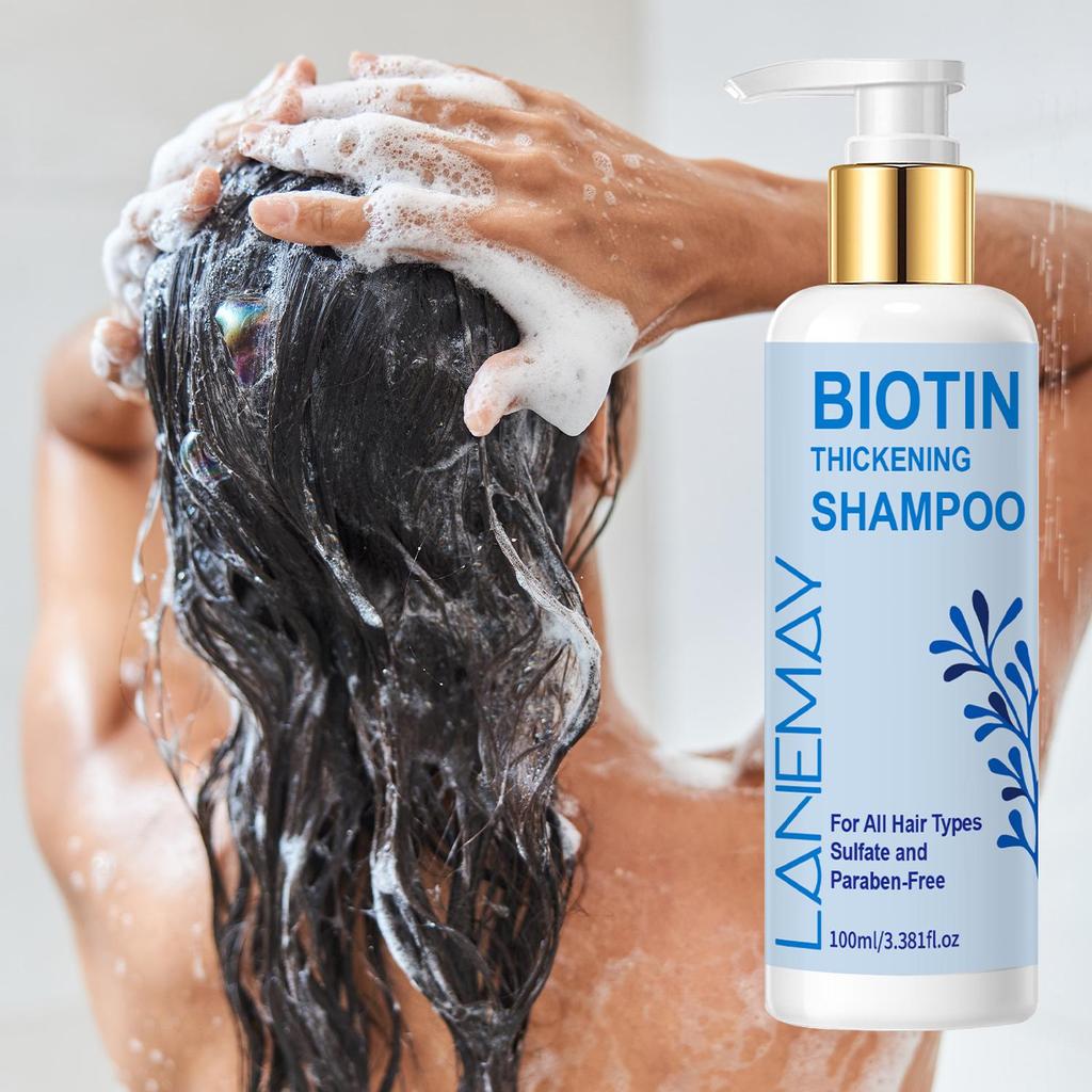 Biotin Thickening Shampoo-Leaves hair silky and smooth-Deeply Cleaning and Strengthens Hair-Suitable  for all Hair Types