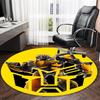 1pc Bumblebee5 Print Round Carpet Chair Round Carpet Suitable for Bedroom Living Room Home Decorative Carpet