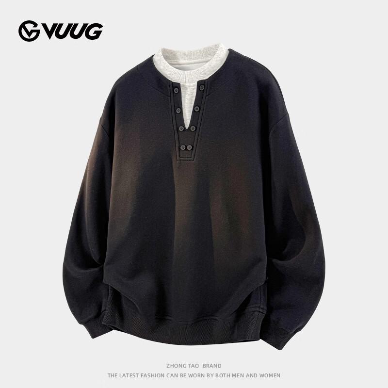

VUUG Men s American Style Solid Pullover Sweatshirt M