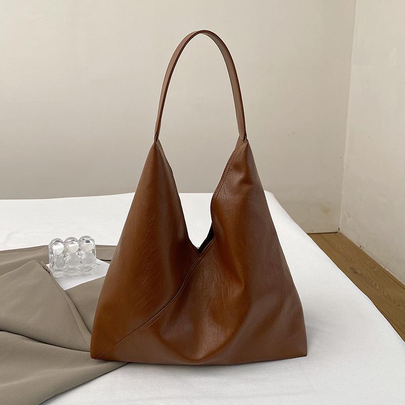 autumn new personalized retro casual shoulder tote bag temperament niche design underarm women's bag