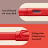 Lamy Safari Cosy Caneta de Tinteiro 020 Edição Especial uma caneta de tinteiro moderna com uma pega ergonómica e intemporal e um aparo de design médio, morango.