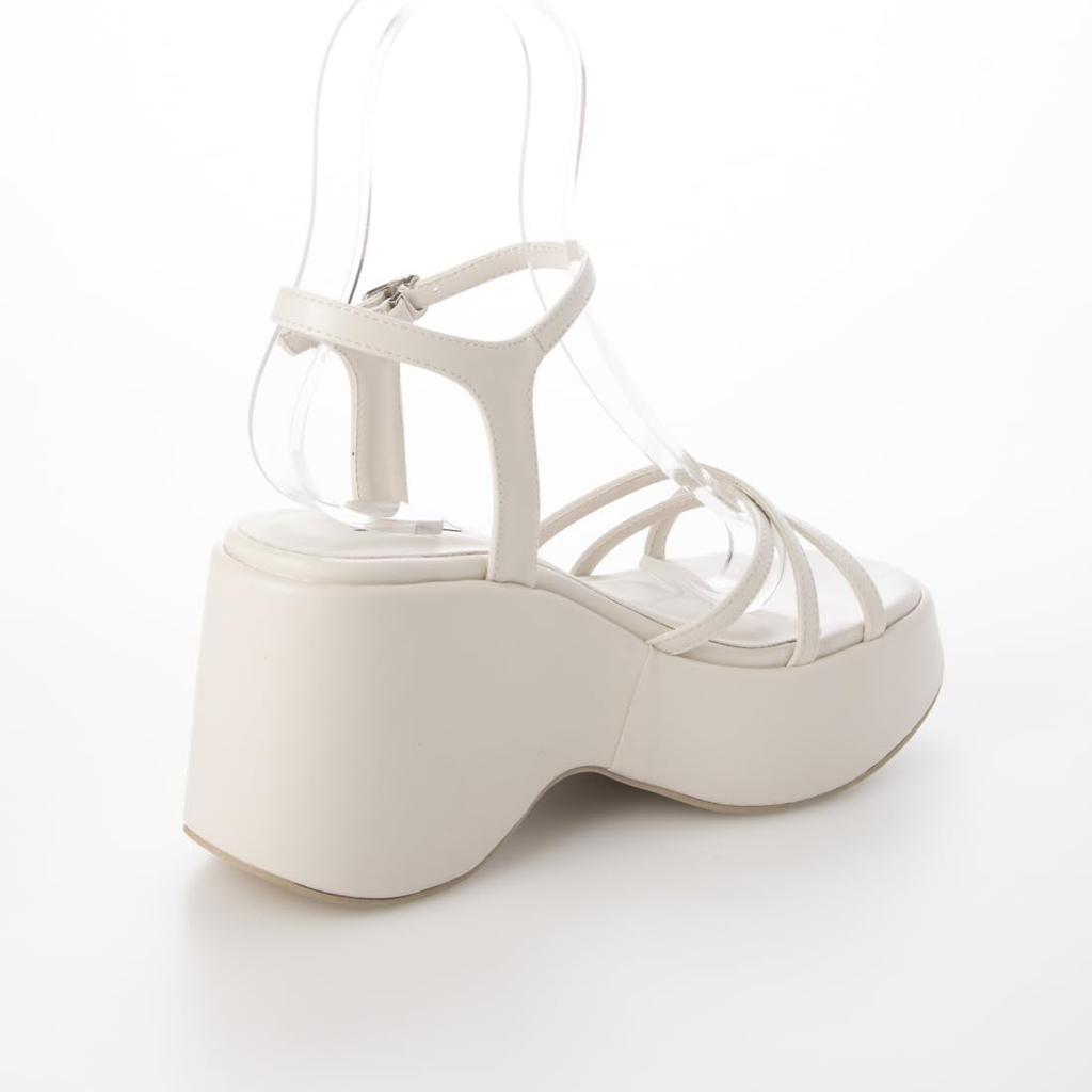 [Evol] Thick-soled wedge-line design sandals