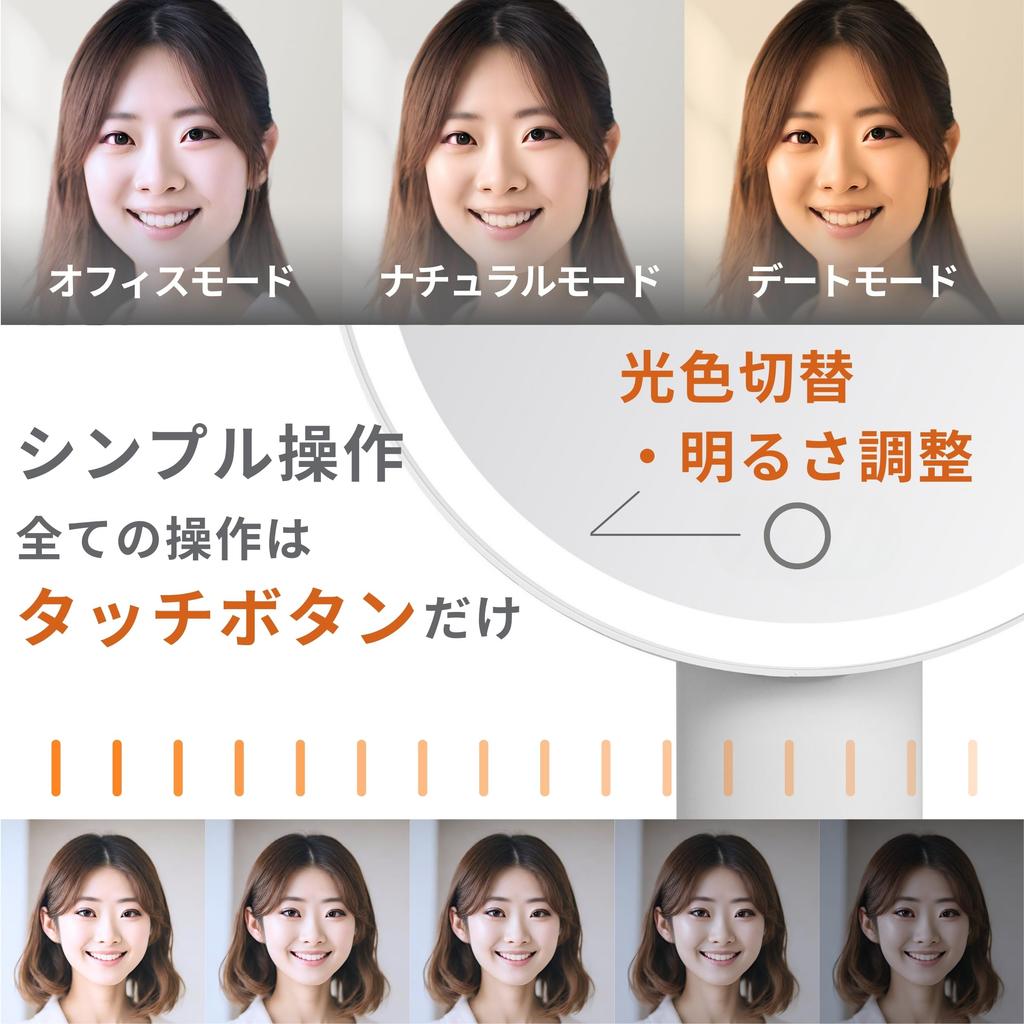 PRIDEMII Folding Magnifying LED Lithium Easy Touch Travel Stepless Brightness Makeup Tabletop Mirror Mirror, Double-Sided (20x + 1x), Light, Built-in