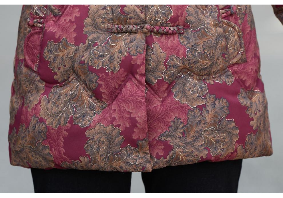 Mom's Thickened Cotton Padded Winter Jacket with Stand Collar for Women and Grandmas
