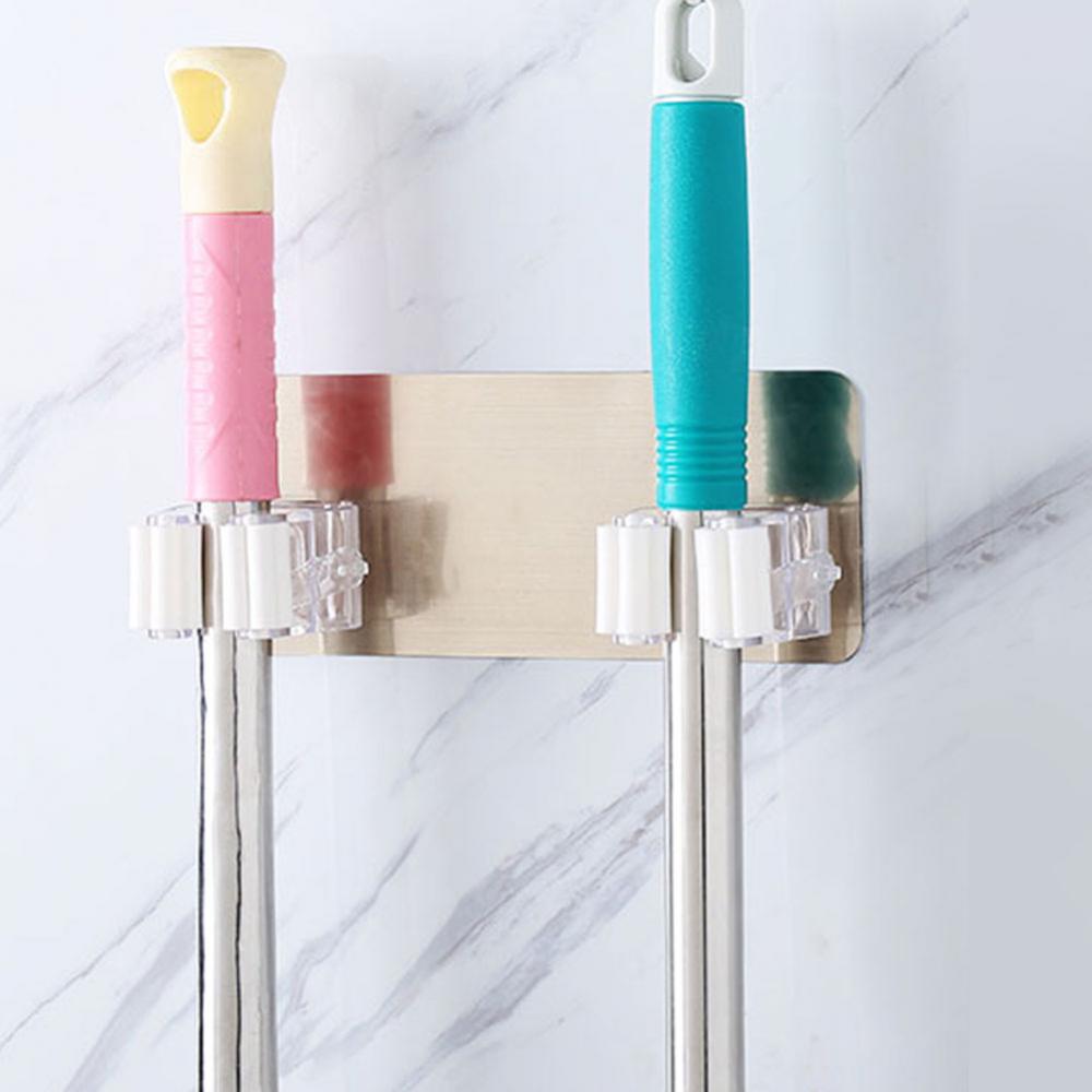 1~10PCS Self Adhesive Multi-Purpose Hooks Wall Mounted Mop Organizer Holder RackBrush Broom Hanger Hook Kitchen Bathroom Strong