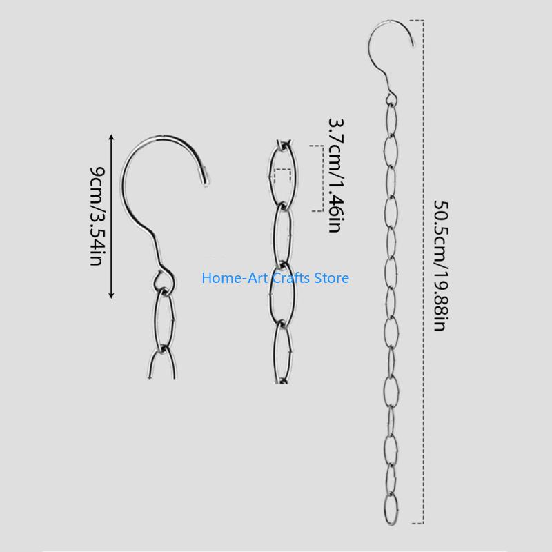 Y3NA Oszczędzająca miejsce łańcuch na wieszaki ze stali nierdzewnej do szafy, metalowe wieszaki kaskadowe, wieloportowy pierścień z haczykiem do