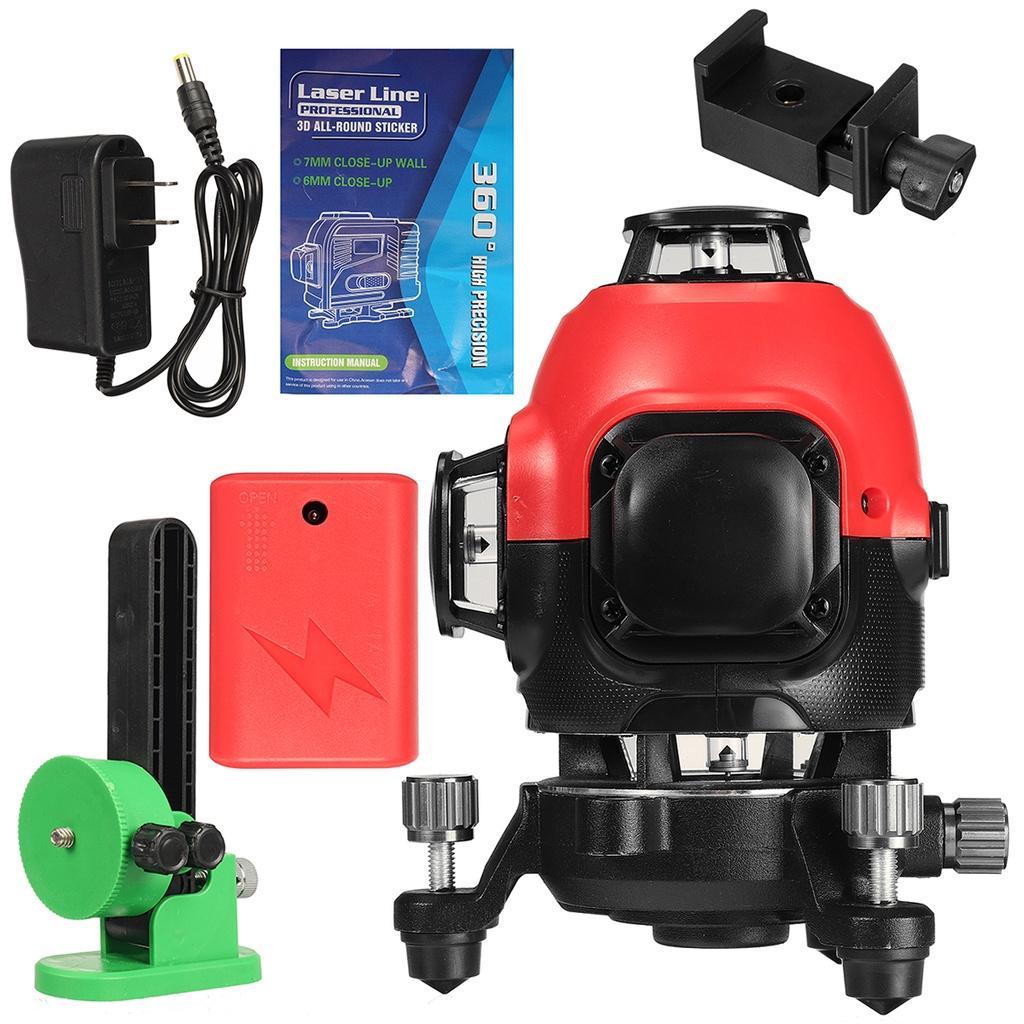 16LIGHT 4D Green Laser Level  360° Horizontal Vertical Cross Strings with Automatic Self Leveling Indoor/Outdoors