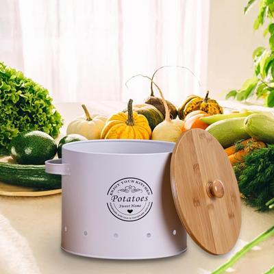 Countertop Storage Bin for Garlic and Onion with Ventilation
