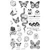 Advanced Sense Of Thorn Wings Ferocious Tiger Butterfly Small Picture Lines Finger Waist Belly Tattoo Sticker
