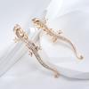 New Luxurious Lizard Drop Earring Personality Gothic Natural Zircon  Rose Gold Color Earrings Fashion Animal Jewelry