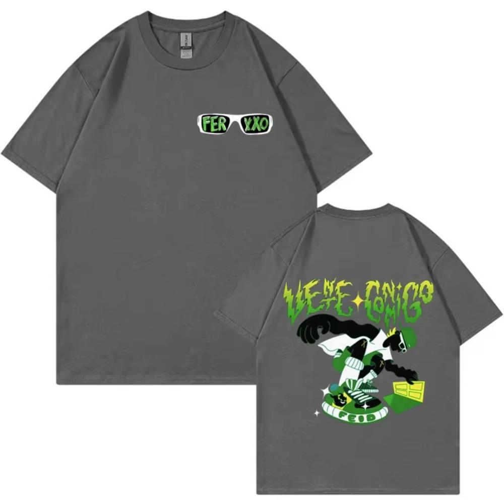 Limited Rapper Feid Ferxxo Graphic T Shirt for Men High Quality summer T Shirts Women Casual pure Cotton Short Sleeve Top