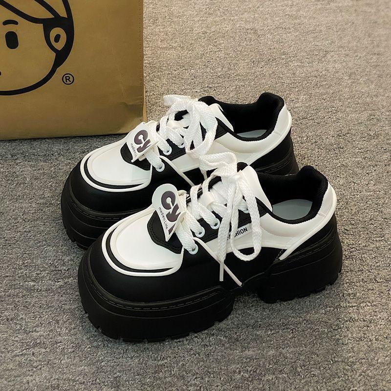 Muffin platform versatile bread shoes autumn new dad shoes small high heels ultra-light casual sports shoes