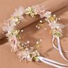 New Fashion Imitated Pearl Crowns Girls Bridal Wedding Headband Floral Flower Headband for Girls Adult Bohemian Hair accessories