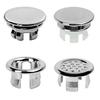 Round Basin Trim Drain Cap Cover Bathroom Overflow Drain Cover 22-24mm Sturdy Double Layer Overflow Cover Insert In Hole