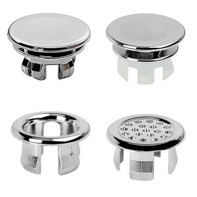 Round Basin Trim Drain Cap Cover Bathroom Overflow Drain Cover 22-24mm Sturdy Double Layer Overflow Cover Insert In Hole